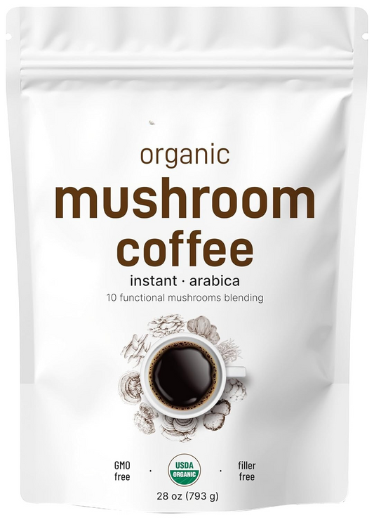 Café instantáneo orgánico con hongos en polvo 10 en 1